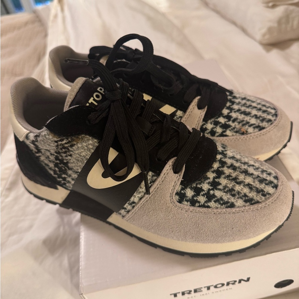 Tretorn Sneakers Suede Plaid Fabric